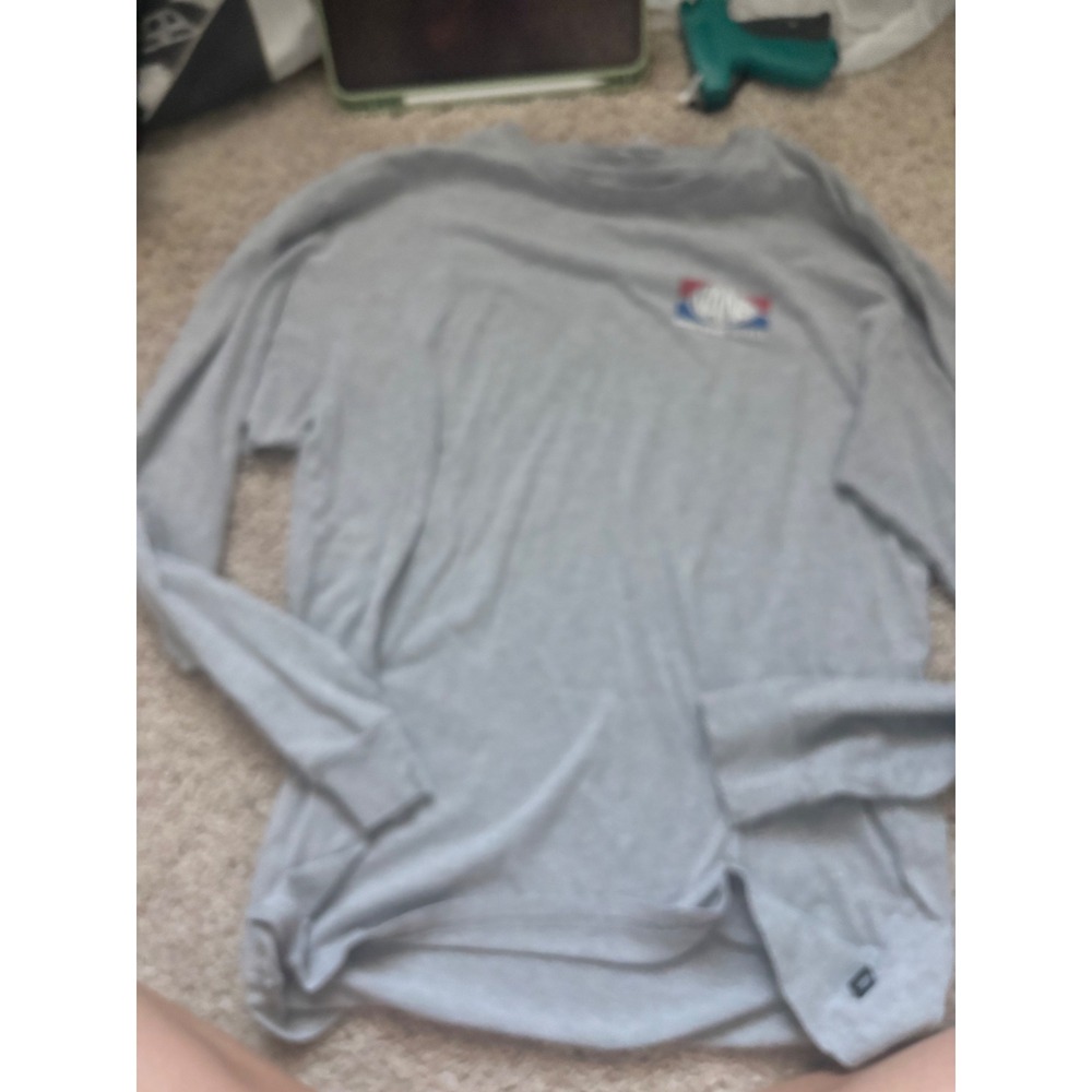 Vans Off The Wall Long Sleeve Grey Graphic Skate Tee Shirt Mens Medium - Picture 3 of 4